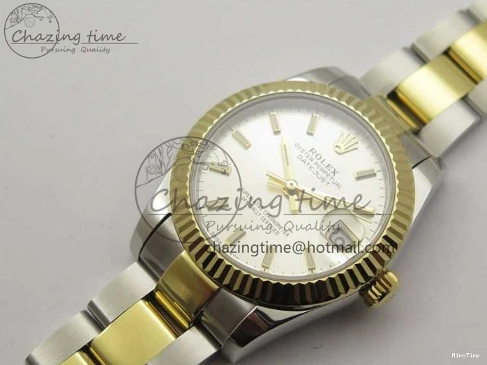 MiroTime 0506 Datejust 31mm 278273 SS YG BP Maker Best Edition Silver Sticks Markers Dial on SS YG Oyster Bracelet QuickDry 2712